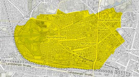 Immobilienpreisekarte München Neuhausen Nymphenburg